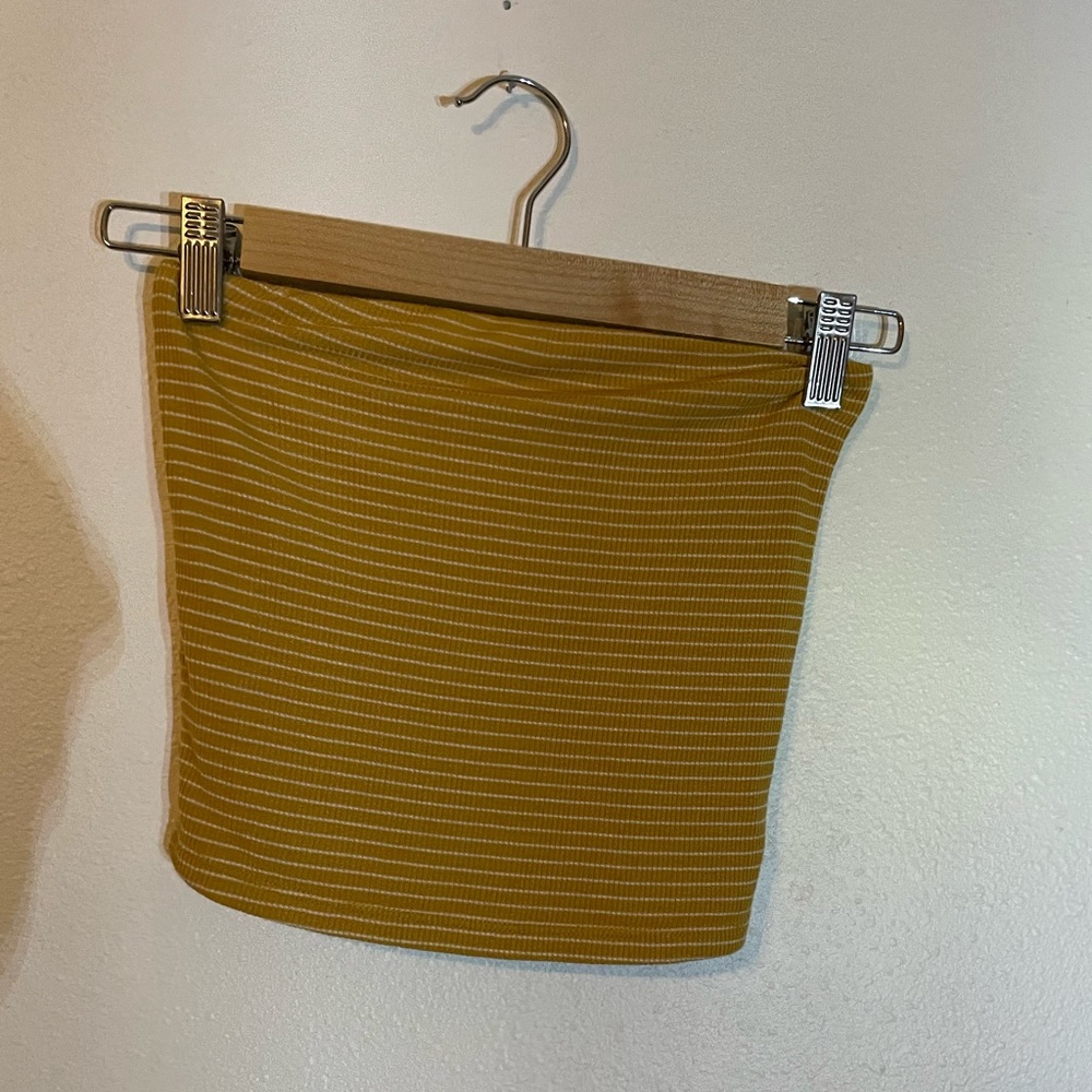 Yellow xs american eagle tube top